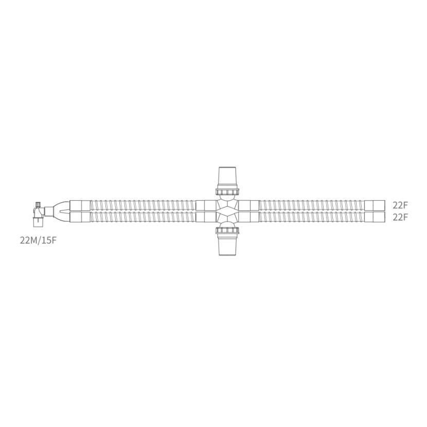 Ventilator breathing circuit - Smoothbore
