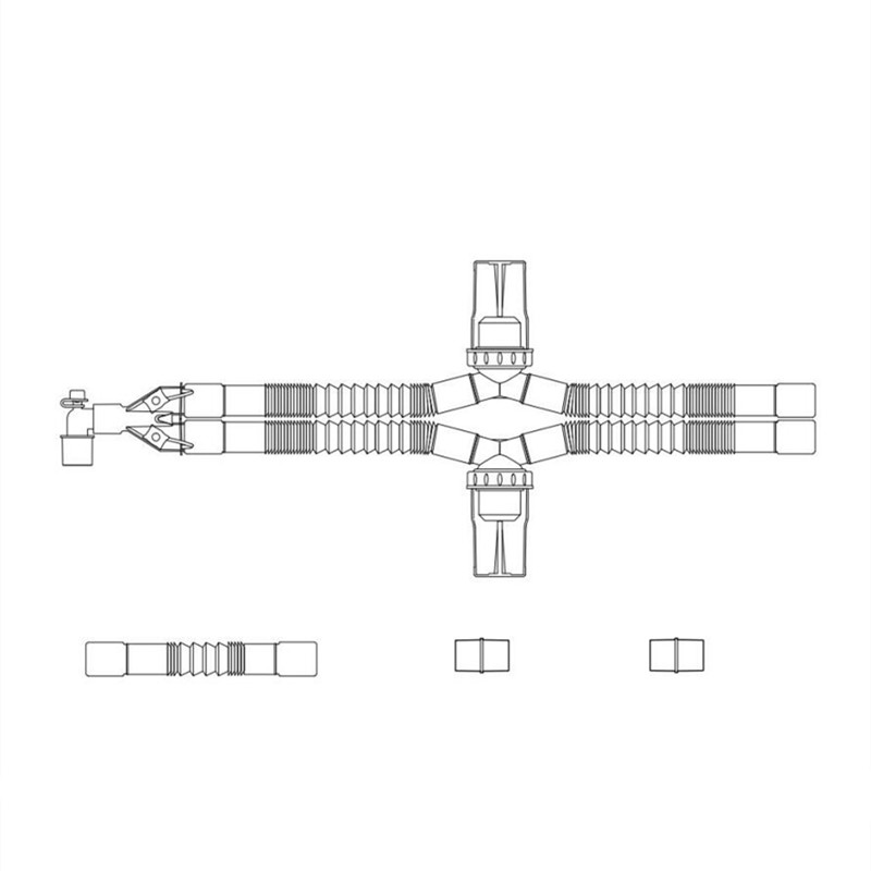 Ventilator breathing circuit - Extendable